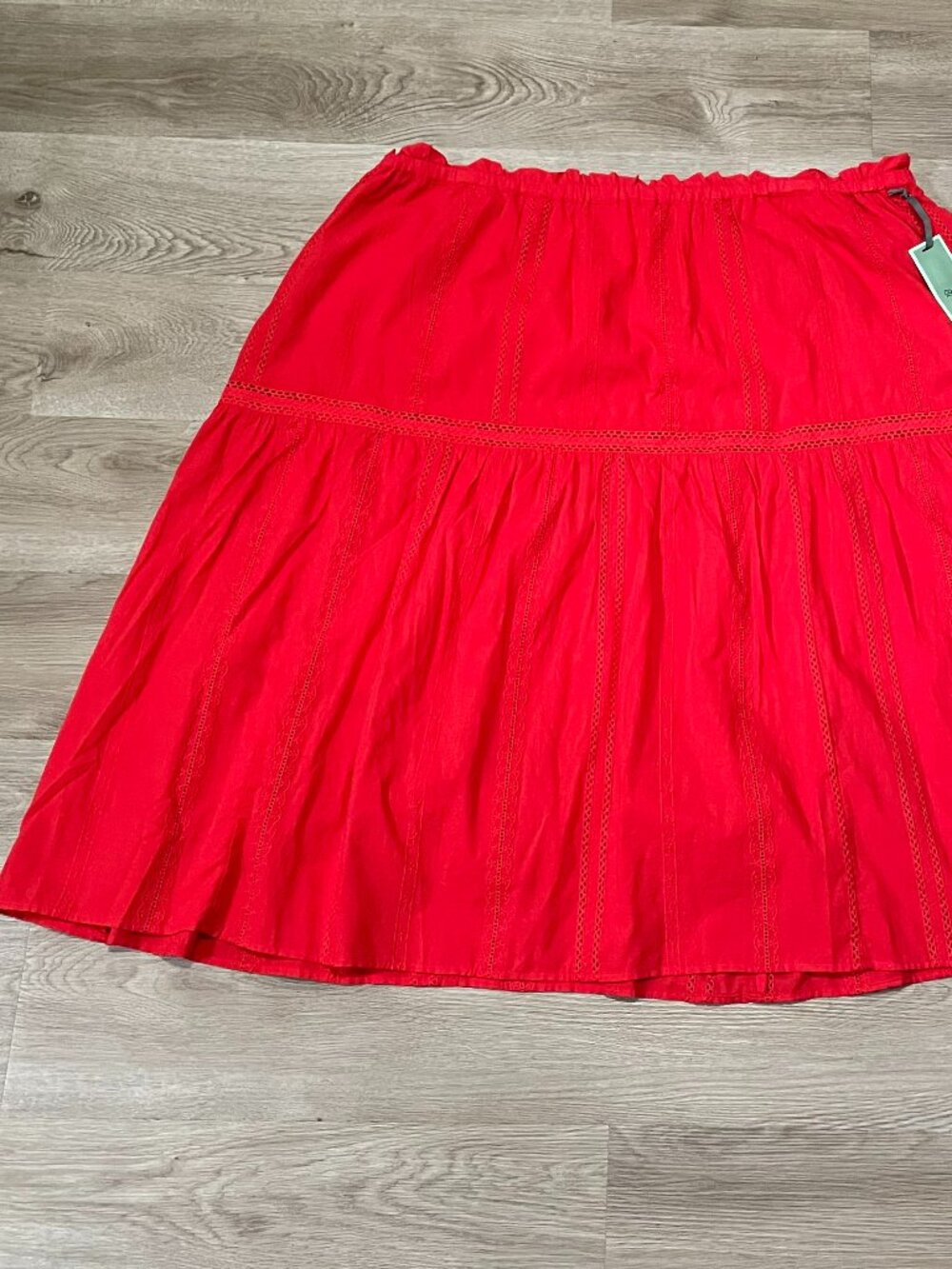 Eyelet Midi Skirt
